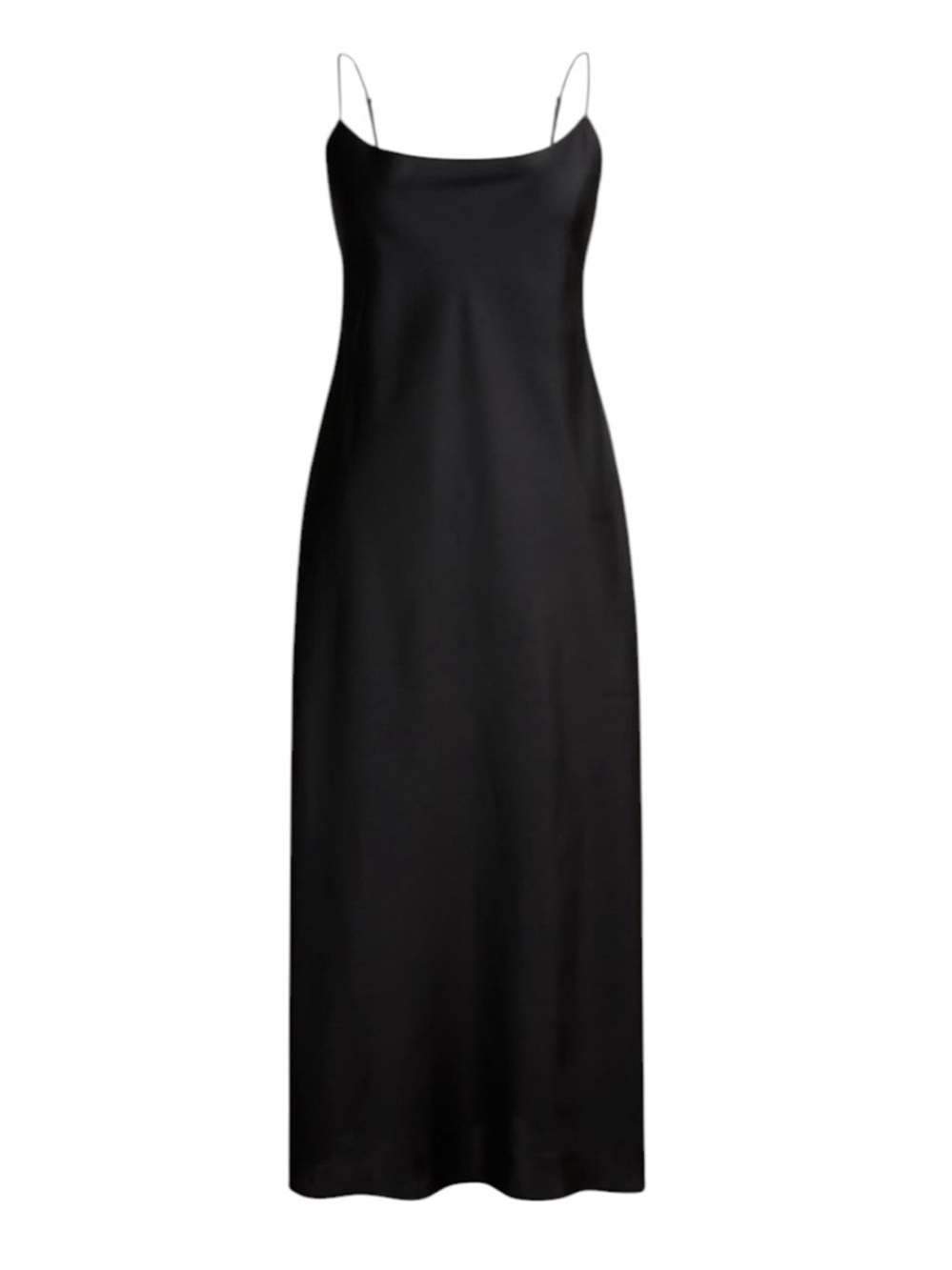 J. Crew Gwyneth Slip Dress in Luster Charmeuse 4 Black Carolyn Kennedy 90s NWT